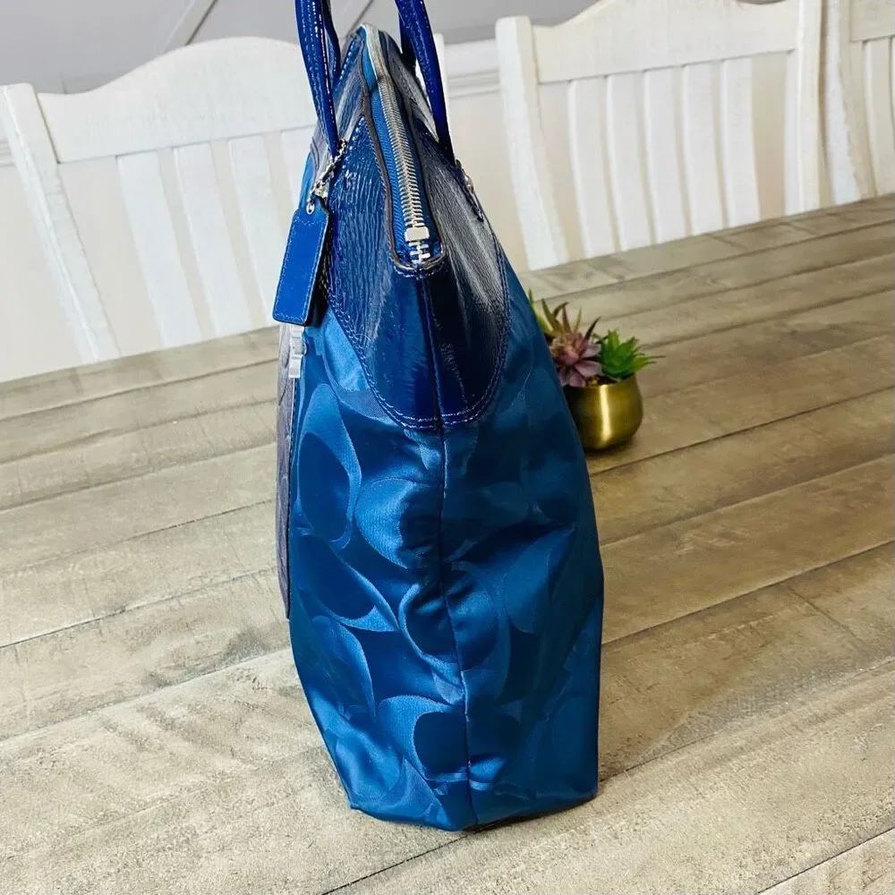 COACH Laura Large Designer Logo TOTE F18336 Luxury  LEATHER BAG Purse - Picture 7 of 10